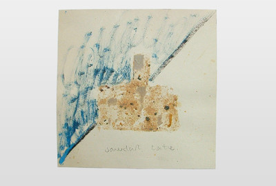 Sawdust Tate Modern Farbe, Sägemehl auf Papier