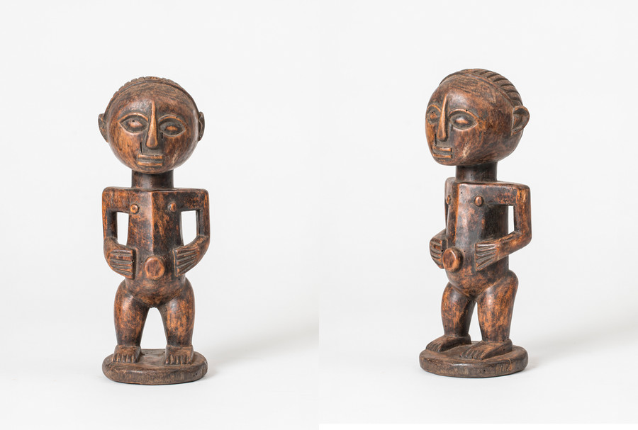 Figur der Baule, Elfenbeinküste Holzskulptur