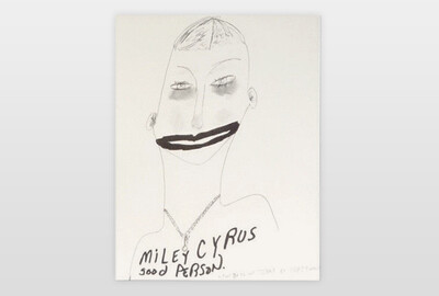 O.T (Porträt Miley Cyrus) Bleistift und Marker auf Papier