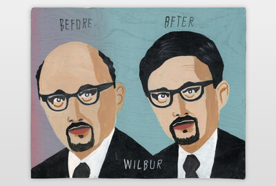 Before - After Wilbur Acrylfarbe auf Sperrholz