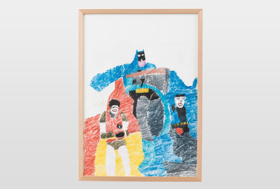O.T (Batman und Robin), Großbritannien Farbstifte und Marker auf Papier
