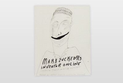O.T (Porträt Mark Zuckerberg) Bleistift und Marker auf Papier