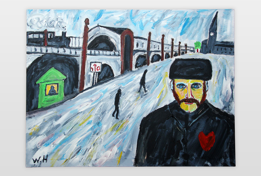 Alone in Berlin Acryl auf Leinwand