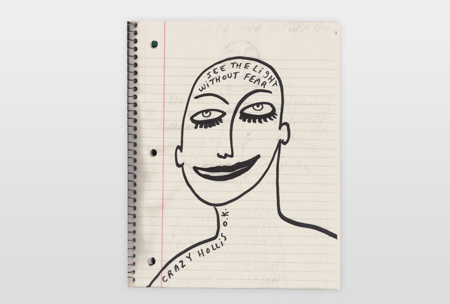 O.T (Frauenporträt) Seite aus Skizzenbuch Marker auf Papier