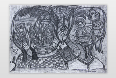 O.T. (Köpfe)  Bleistift auf Papier, 2004