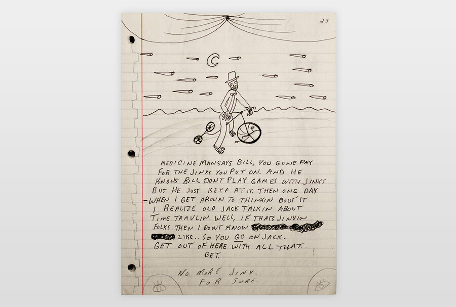 »No more Jinx« Seite aus Skizzenbuch Marker auf Papier