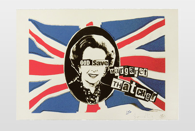 God save Margaret Thatcher  Siebdruck auf Papier (Kooperation mit Billy Childish)
