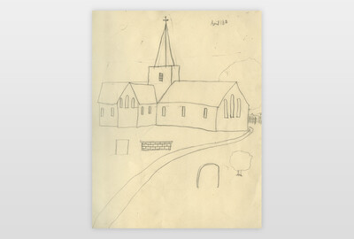 O.T. (Kirche) Bleistift auf Papier